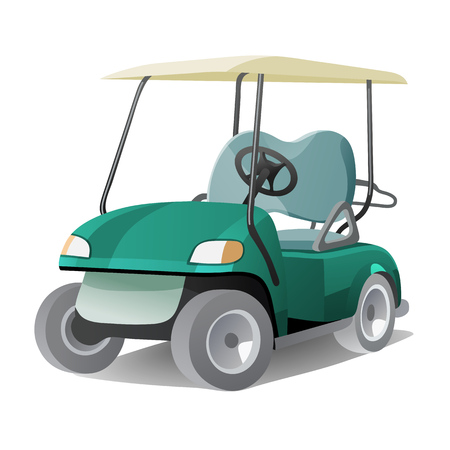 52484444-golfkar-met-schaduw-abstracte-geïsoleerd-kleur-illstration